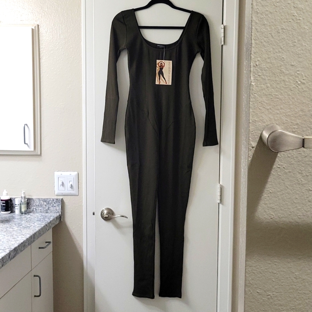 Naked Wardrobe The Snatched Vibes Jumpsuit (L)